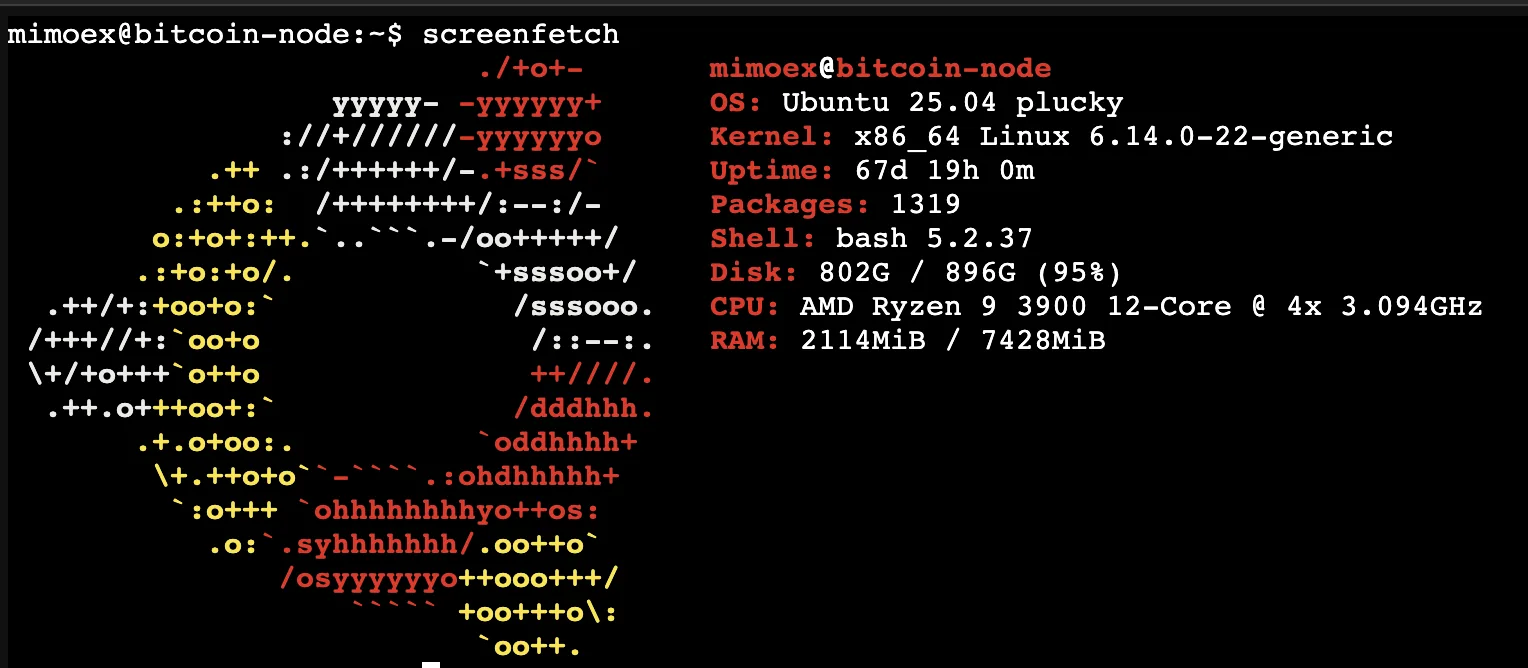 runnning-screenfetch