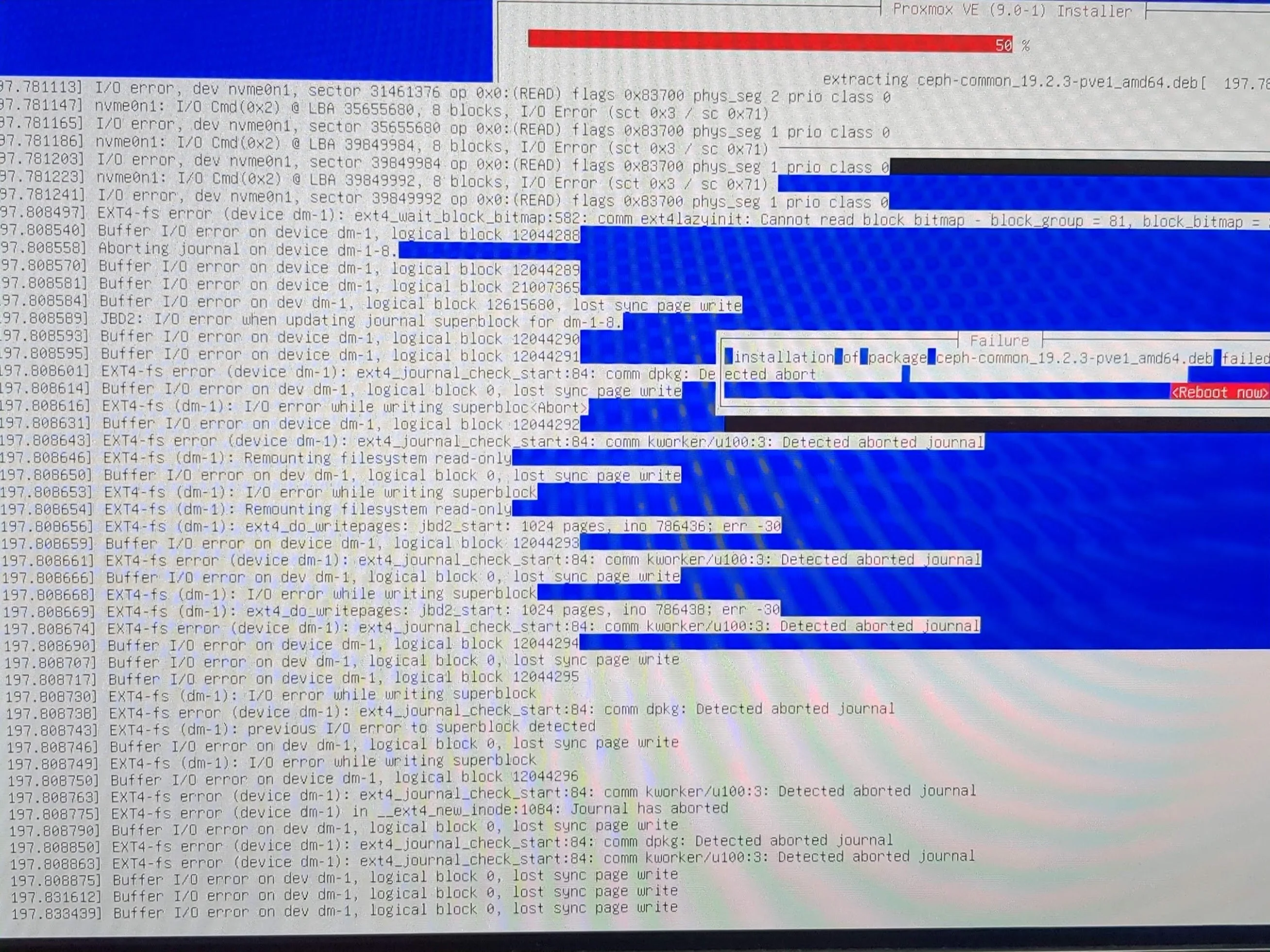 EXT4-fs error